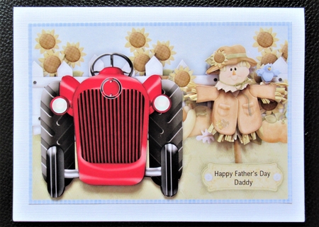 Down on the Farm Tractor & Scarecrow Decoupage by Davina Rundle
