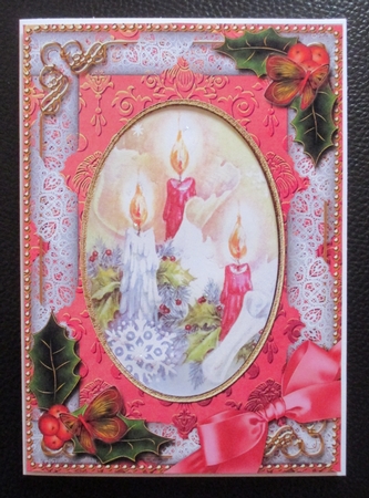 Candle Trio Holly 7x5in Picture and Shaker Frame by Davina Rundle