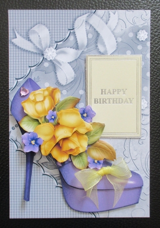 Charcoal and Silver Scrapbook Style Floral Card Fronts by Davina Rundle