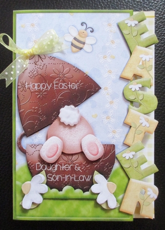 Easter Let Me at the Chocolate Over the Side Card by Davina Rundle
