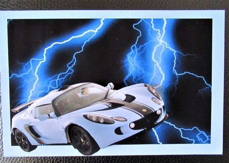 Blue Lotus Elise Decoupage by Davina Rundle