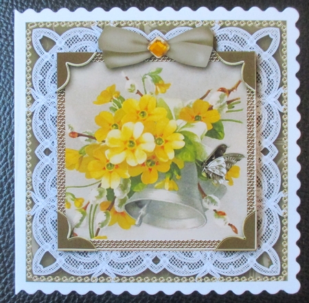 Lace Primroses 5in Scallop Bottom Stacker by Davina Rundle