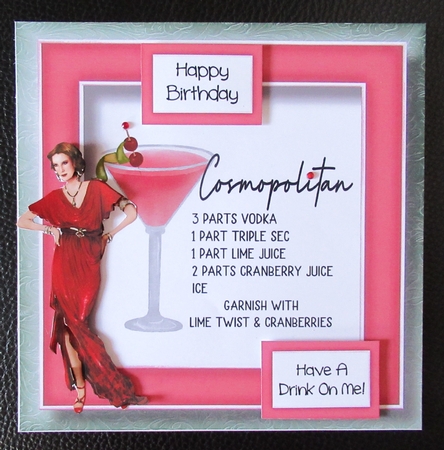 Art Deco Lady Elise (red) Decoupage by Davina Rundle