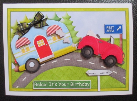 Caravan Over the Hill Topper & Decoupage by Davina Rundle