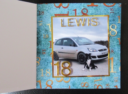 Deep Aqua and Gold 18th Birthday A4 Backing Paper by Davina Rundle