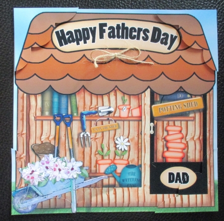 8 x 8 the Little Potting Shed Fathers Day Topper by Davina Rundle