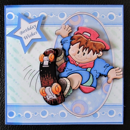 Boy Zone Skateboard Kid Decoupage by Davina Rundle