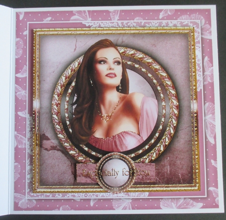 Art Deco Pearl Cameo 8x8 (pink) by Davina Rundle