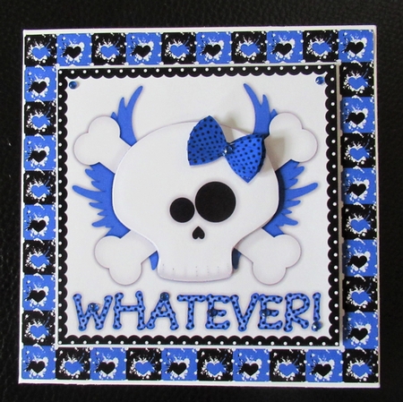 Whatever! Flying Skull and Crossbones Pyramage - Dark Blue by Davina Rundle