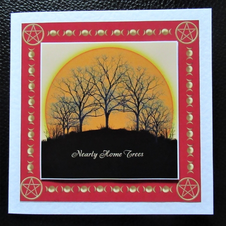 8 Inch Pagan Winter Sunrise Sunset on Red + 6 Sentiments by Davina Rundle
