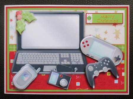Christmas Games & Gadgets Decoupage Teenager by Davina Rundle
