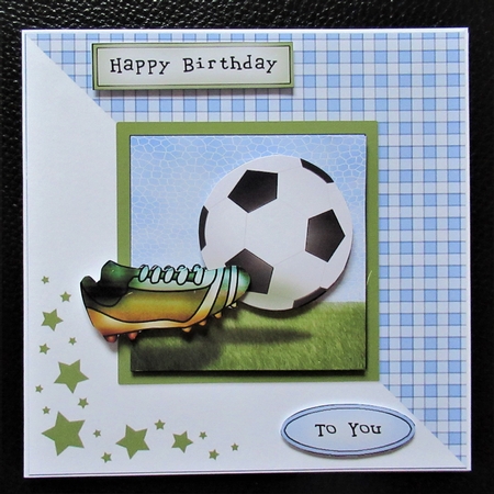 Football Quick Card with Decoupage by Davina Rundle