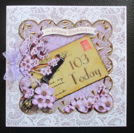 Lilac Cherry Blossom Postcard 103 Today Step by Step by Davina Rundle