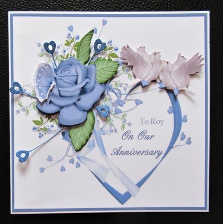 On Our Anniversary 8x8 Quick Card by Davina Rundle
