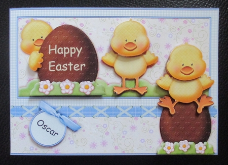 Easter Chicks 3 Chirpy Chaps Topper & Decoupage by Davina Rundle