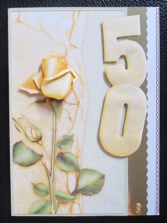 Golden Wedding Anniversary or Birthday Over the Side by Davina Rundle