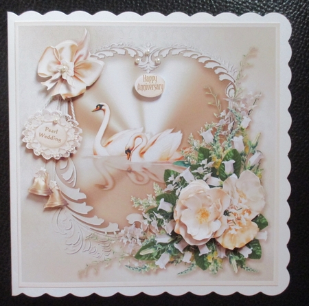 Wedding and Anniversary Swans Decoupage -8in x 8in Decoupage by Davina Rundle