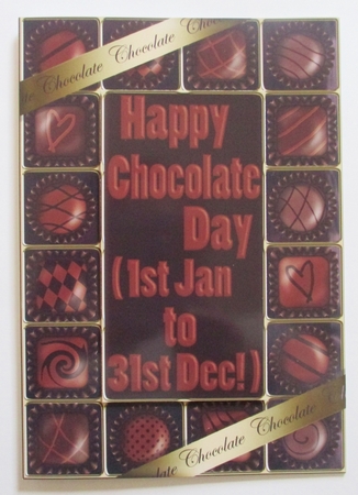 A4 Chocolate Greetings Card Topper by Davina Rundle