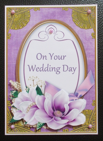 Purple Magnolia Your Wedding Day Oval 7x5in Step by Step by Davina Rundle
