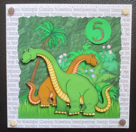 Dinosaur Jungle Age Card 3, 4, 5, 6, 7 by Davina Rundle