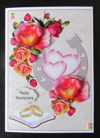 Anniversary Horseshoe Petals and Hearts by Davina Rundle