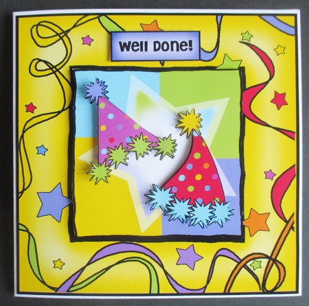 Let's Party!! Quick Card with Decoupage by Davina Rundle