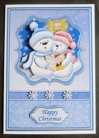 Singing Snowmen Christmas Topper & Decoupage by Davina Rundle