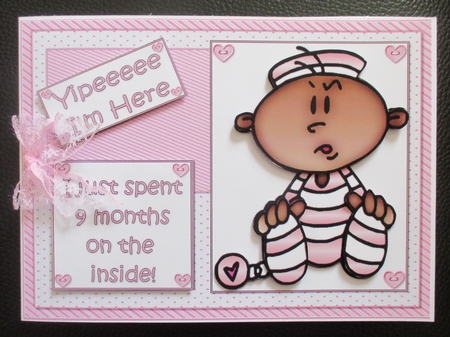 Yipeee I'm Here New Baby Girl Ethnic by Davina Rundle