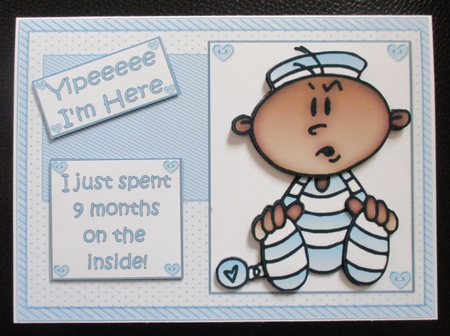 Yipeee I'm Here New Baby Boy Ethnic by Davina Rundle