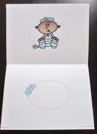 Yipeee I'm Here New Baby Boy Ethnic Insert by Davina Rundle
