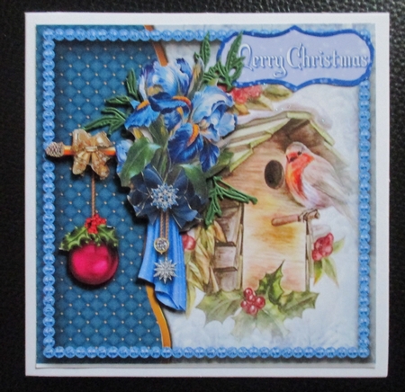 Christmas Snow Scene Couples Greeting Tags by Davina Rundle