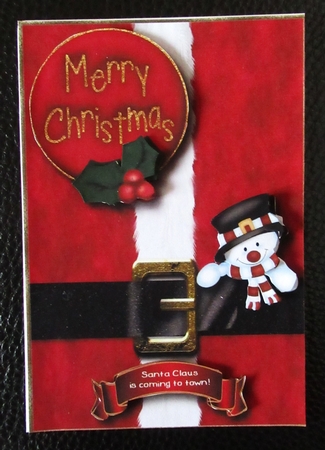 Santa Suit Card Topper by Davina Rundle