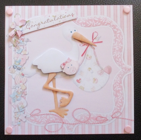 8x8 New Baby Girl by Davina Rundle