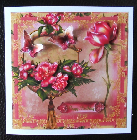 Glorious Rose 8x8 Card Topper by Davina Rundle