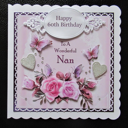 Lace Roses and Butterflies for Nan by Davina Rundle