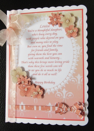 Lace Oval Poem - Daughter by Davina Rundle