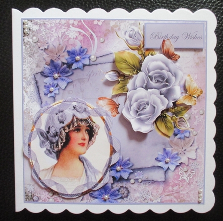 Springtime Lilac Rose and Vintage Lady by Davina Rundle