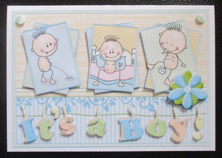 Rude Baby Boy Quick New Baby Boy Card by Davina Rundle