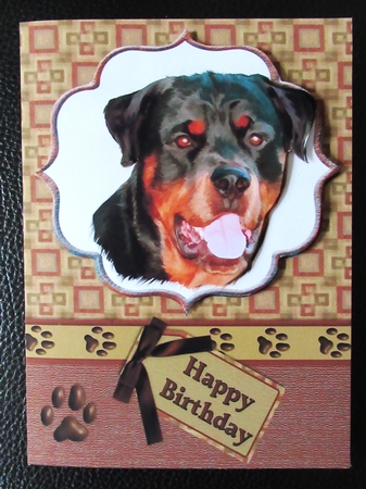 Rottweiler Doggy Birthday Wishes by Davina Rundle
