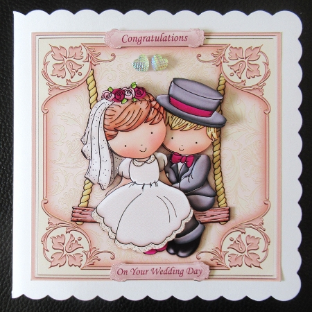 Wedding Swing Bride & Groom Topper & Decoupage by Davina Rundle