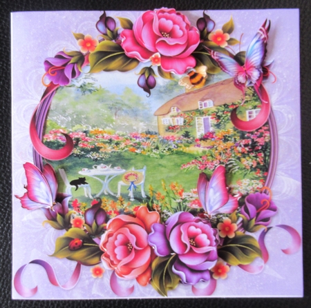8x8 Afternoon Tea in the Flower Garden by Davina Rundle