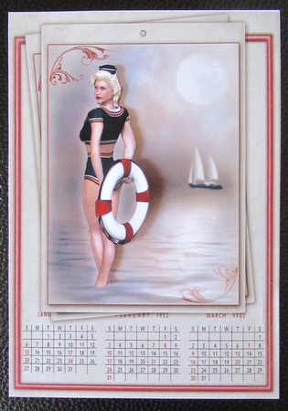 1950's Calendar Girl Ship Ahoy by Davina Rundle