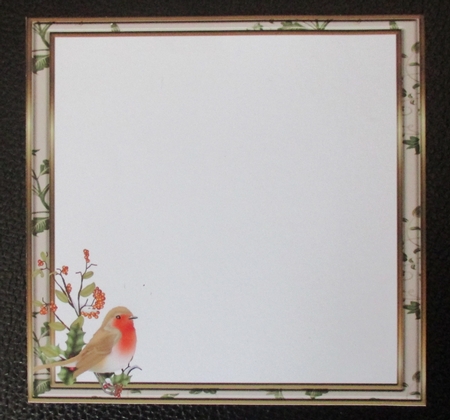 Christmas Robin 8 x 8ins Insert 2 by Davina Rundle