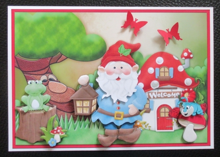 Gnomebody Quite Like You Card Topper & Decoupage by Davina Rundle