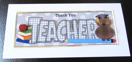 Thank You Teacher Large Dl by Davina Rundle