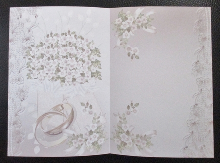 Ivory and Pearl Wedding or Anniversary Insert by Davina Rundle