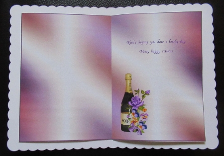 Champagne and Flowers Insert by Davina Rundle