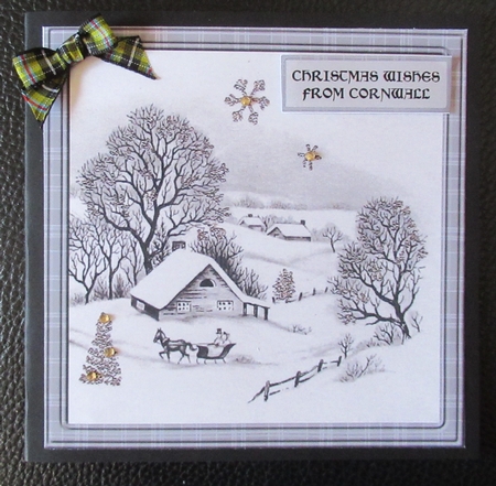 Winter Scene Card Toppers with Sentiment Tags by Davina Rundle