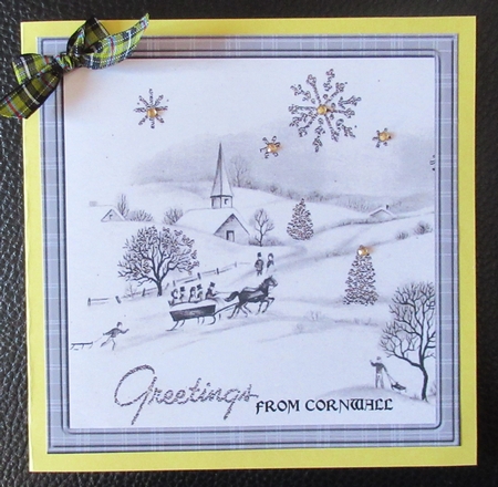 Winter Scene Card Toppers with Sentiment Tags by Davina Rundle
