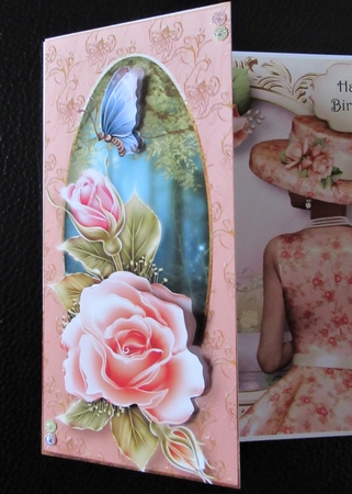 2 Rosy Glow Roses Dl Toppers by Davina Rundle